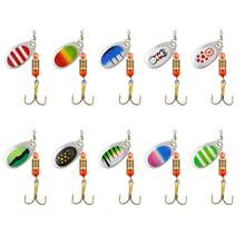 10pcs/Set Lure Bait With Rotating Spinner, Metal Bait With Sequins For Fishing - Multicolor - View 1