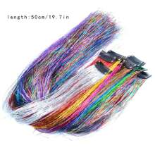 1pc Random Color Synthetic Ribbon Ponytail Holder, Hair Extension, Suitable For Girls - Multicolor - View 3