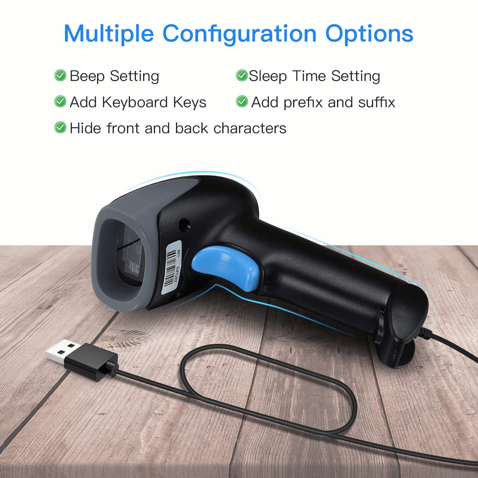 Barcode Scanner, Eyoyo USB Wired Inventory 2D 1D QR Code Scanners for
