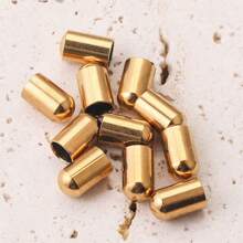 10pcs Leather Cord End Crimp Caps Beads DIY Stainless Steel End Caps For Necklace Connectors Bracelet Jewelry Making Supplies - Bead - View 3