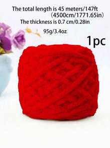 1根暗紅色粗毛手織毛線附絨毛,diy編織鞋面線 - 暗紅色 - 查看 6