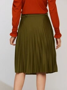 Women Skirts - 軍綠色 - 查看 3