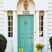 1个现代风格门牌号码，自粘式门牌号码/邮箱号码贴纸，地址号码/房屋号码（户外使用），房屋号码（适用于住宅、公寓、办公室、酒店房间），青铜色