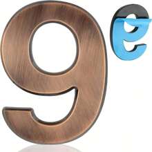 1个现代风格门牌号码，自粘式门牌号码/邮箱号码贴纸，地址号码/房屋号码（户外使用），房屋号码（适用于住宅、公寓、办公室、酒店房间），青铜色