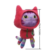 Bonecas de Pelúcia para Decoração de Natal + Coleção de Bonecas de Pelúcia para Adolescentes + Decoração de Quarto + Presente + Vestimenta de Férias + Enchimento de Bonecas, Brinquedos, Gabby, Casinha da Gabby