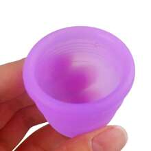 3-Piece Set Menstrual Cup Medical Grade Silicone Women Period Cups Coppetta Mestruale Coupe Feminine Hygiene Menstrual Disc For Collect Menstruation - Purple - View 9