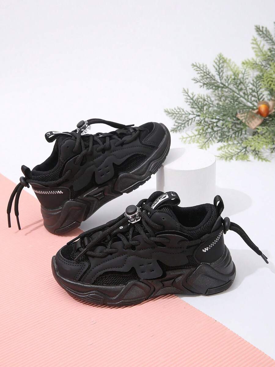 Spring/autumn New Solid, Anti-slip And Wear-resistant Soft-sole Breathable Mesh Athletic Shoes For Girls And Boys