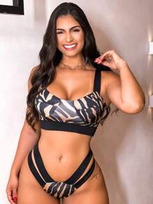 Women Bikini Sets - Rust Brown - View 1