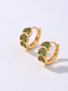 1對銅質心形裝飾耳環,嬌嫩時尚的ins風格耳環 - 彩色 - 查看 23