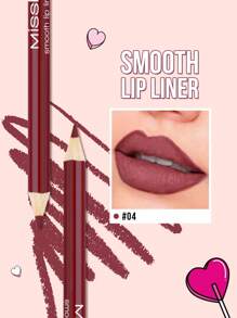 Misslyn 顺滑唇线笔，持久显色，浓郁唇色，轻松勾勒，打造自然妆效，高显色度，笔芯柔软，持久顺滑，超哑光唇线笔，品牌化妆品，面部彩妆产品，适合女性和女孩，冬季必备，Y2K风格，时尚百搭，生日礼物、情人节礼物、派对必备、新年礼物，多种颜色可选，无动物实验，纯素配方。 - 04 - 查看 4