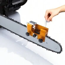 Chain Saw Sharpening Jig, Chainsaws Sharpener Set Tool With Accessories Chainsaw Sharpener Bits, Portable Manual Chainsaw Chain Sharpening Jig Kit For Chain Saws, Keep Chain Saw Sharp - Orange - View 5