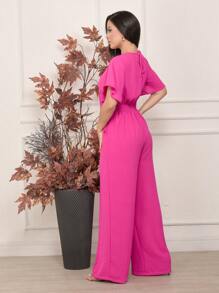 Women Jumpsuits - Hot Pink - View 4