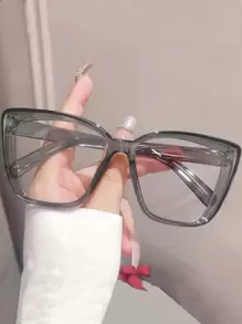 Nouvelles lunettes à monture transparente surdimensionnée minimaliste, convenant à la tenue quotidienne pour les vacances à la plage d'été, les sorties en extérieur et les voyages