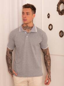 Men Polo Shirts - Light Grey - View 3