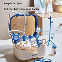 Children's Pretend Play Doctor Kit Including Medical Equipment Such As Injection, Stethoscope, Etc. Christmas Gift For Kids - Blue - View 6