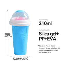 1pc Smoothie Maker Cup, Slushie Maker Cup With Spoon And Straw, DIY Homemade Squeeze Icy Cup, Fasting Cooling - Create Delicious Smoothies And Slushy Cup For Milk Shake At Home