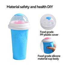 1pc Smoothie Maker Cup, Slushie Maker Cup With Spoon And Straw, DIY Homemade Squeeze Icy Cup, Fasting Cooling - Create Delicious Smoothies And Slushy Cup For Milk Shake At Home
