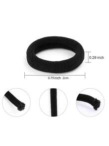 100入組基本迷你無縫髮帶，多色系，對頭髮友好，直徑2cm的小髮圈 - 直徑2公分 - 查看 7