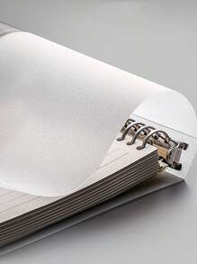 1pc A5/b5 Frosted Shell With Large Capacity, Waterproof, Detachable & Simple Loose-leaf Binder Soft Cover Notebook With Replacement Refills And Non-hand-stuck Loose-leaf Shell - White - View 2