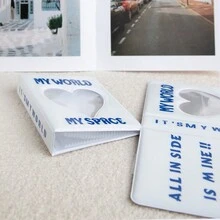 1 件迷你 Ins 風格心形圖案相冊,3 吋照片插頁,插頁存放相冊,紀念冊 - 白色 - 查看 6