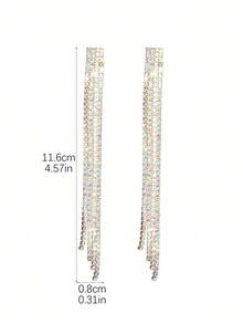 Tuyệt đẹp Pha lê Pha lê Hoa tai Nghiên cứu Đối với phụ nữ 1 đôi - Vàng - Xem 5