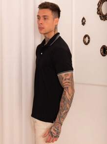 Men Polo Shirts - Black - View 4