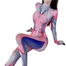 Spiderman Mono Mujer Halloween Cosplay Ajustado Disfraz - Rosa - Ver 1