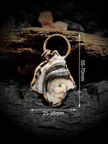 1個復古太陽形瑪瑙晶體細節幾何吊墜項鍊,古銅色,女士派對禮物 - 彩色 - 查看 3