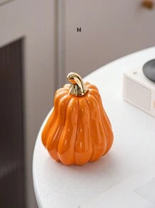 1 件简约现代陶瓷工艺品南瓜形装饰，适合办公桌、办公室和家居装饰最佳礼物 - 橘色 - 查看 7