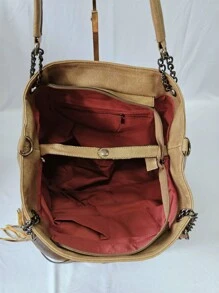Women Tote Bags - 卡其色 - 查看 3
