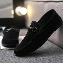 Giày lười đế mềm cho nam 2025, Giày lái xe thoải mái, Giày thể thao màu đen thường ngày đa năng, Giày lười cổ thấp - màu đen - Xem 5