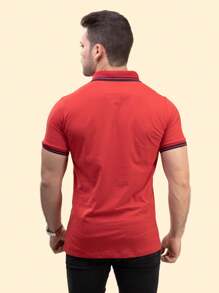 Men Polo Shirts - Đỏ - Xem 2