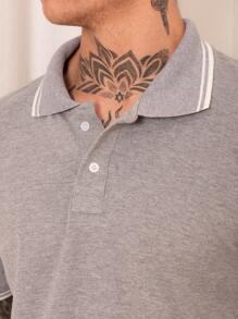 Men Polo Shirts - Light Grey - View 2