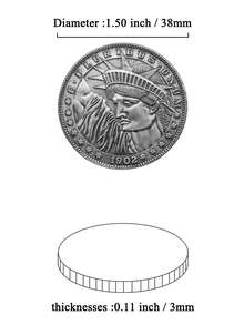 1 Pieza Vintage Hobo Moneda Liberty Lady Moneda De Desafío Conmemorativa - Plateado - Ver 2