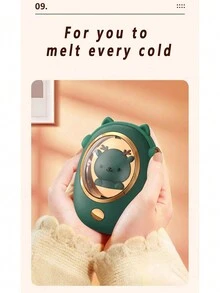 1只usb充電可愛的寵物（粉色）手套,具有兩級調節和多彩led燈,是嬰兒的迷你便攜式加熱裝置,自發熱,適用於送禮 - 粉色 - 查看 11