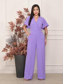 Women Jumpsuits - Red Violet - View 2