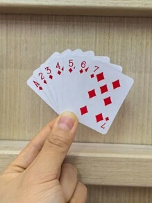 3.3 X 5.3 厘米迷你扑克牌，单副，游戏道具，适合派对，生日，恶作剧礼物，扑克裙，情侣创意礼物，婚礼游戏，情人节游戏 - 白色 - 查看 8