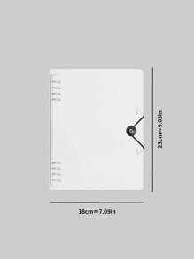 1pc A5/b5 Frosted Shell With Large Capacity, Waterproof, Detachable & Simple Loose-leaf Binder Soft Cover Notebook With Replacement Refills And Non-hand-stuck Loose-leaf Shell - White - View 5