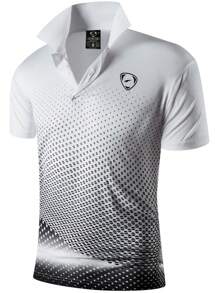 jeansian 1pc Men's Quick-Drying Short Sleeve Sports Polo Shirt For Equestrian, Tennis, Golf, Bowling Gym Clothes Men - White - View 3