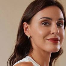 1對925銀太陽花低敏耳環,情人節生日女性女孩妻子女兒禮物 - 銀色 - 查看 6