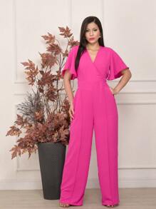 Women Jumpsuits - Hot Pink - View 2