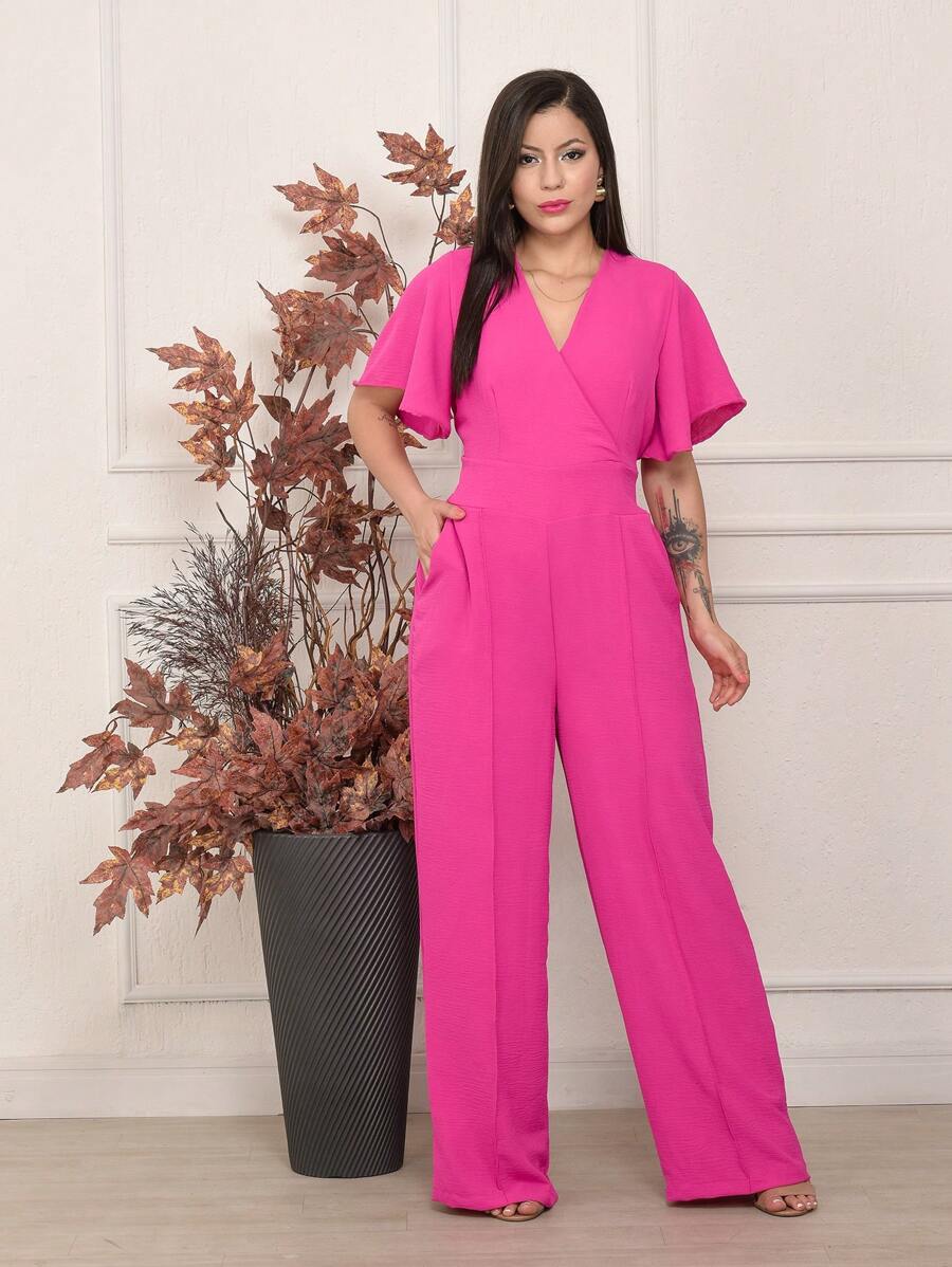 Women Jumpsuits - Hot Pink - View 1