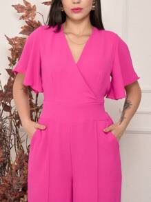 Women Jumpsuits - Hot Pink - View 5