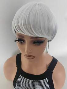 新款歐美風格黑白短髮 - 拼色 - 查看 5