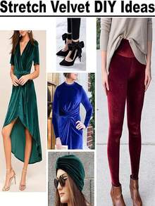 1pc Solid Color Velvet Fabric Weft Knitted Dense Velvet Decorative Fabric - Black - View 7