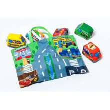Tapiz blandito city and fun con 9 vehiculos  de tela (se convierte en maleta) ✅ Entrega 24/48h a España (península) - Alfombras y Mantas para Bebés - Molto - Ref. 20528 - Multicolor - Ver 10