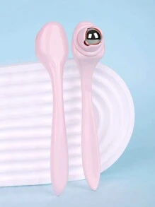 1pc Pink Stainless Steel Ice Roller And 360 Degree Massage Ball Eye Massager, To Reduce Puffiness, Dark Circles, Wrinkles. Skincare Facial Beauty Tool