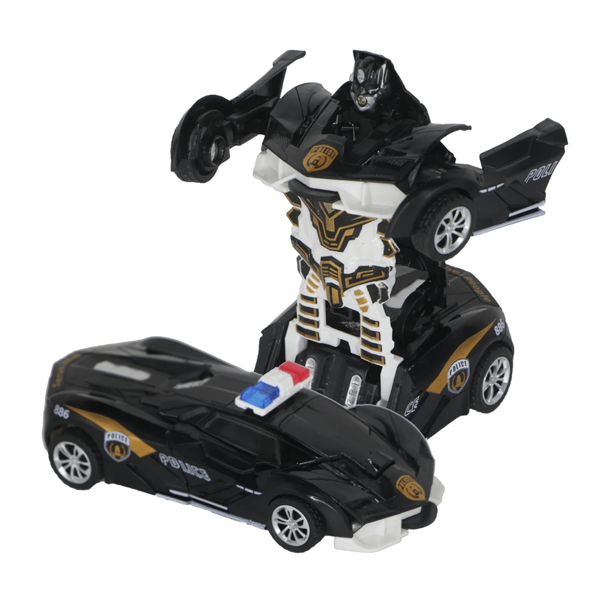 unilabo Transforming Car Toy - Inertial Sliding Car - Automatic Transformation - Great Gift For Boys!