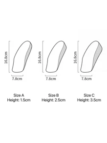 A Pair Of Pink Popcorn Heightening Insoles With Soft Soles, Invisible Heightening Three-quarter Insoles Suitable For Sports Shoes And Boots