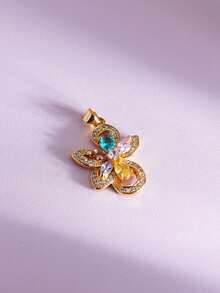 1 Set Of Shiny Rhinestone Pendant, Can Be Diy As Necklace Or Earrings, Various Styles Available - Sunflower - View 16